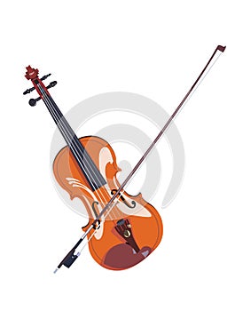 Realistic violin with fiddle picture