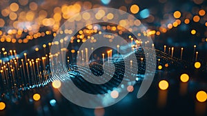 Realistic visualization of quantum computer qubits in a vibrant and engaging image