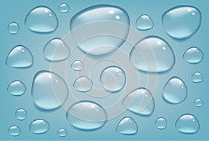 Realistic water drop collection