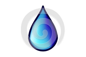 realistic water drop logo design vector illustration