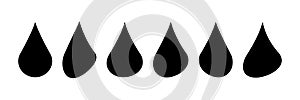 Realistic water drop. Pure, clean water drops. Water Rain. White background. Vector illustration. EPS 10
