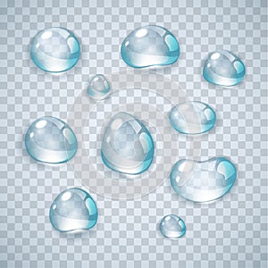 Realistic Water Drop on transperent background