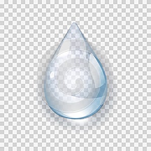 Realistic Water Drop on transperent background