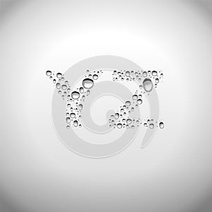 Realistic Water Drops Font from Y to Z