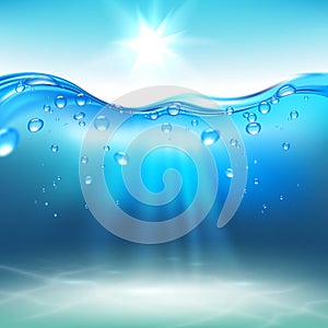 Realistic Water Wave Background