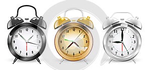 realistic weaker clock alarm concept isolated. 3D Illustration.