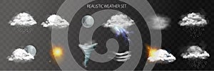 Realistic Weather Transparent Set