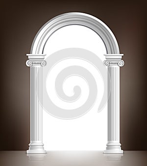 Realistic white arch