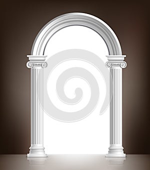 Realistic white arch photo