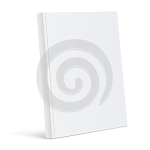 Realistic white Blank book cover