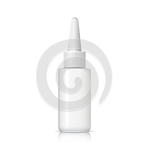 Realistic white bottle for cosmetics ointments glue.