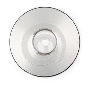 Realistic white cd template isolated on white background with clipping path.