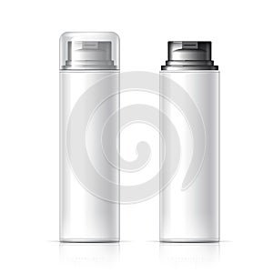 Realistic White Cosmetics bottle can Spray