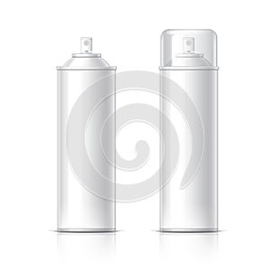 Realistic White Cosmetics bottle can Spray