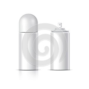 Realistic White Cosmetics bottle can Spray