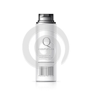 Realistic White Cosmetics bottle can Spray