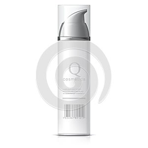 Realistic White Cosmetics bottle can Spray