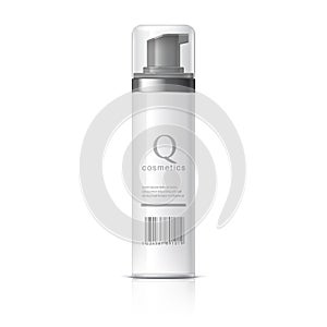 Realistic White Cosmetics bottle can Spray