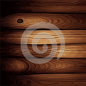Realistic wood texture plank background, fiber texture pattern - Vector