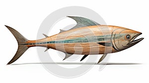 Realistic Wooden Fish Model With Precisionist Style