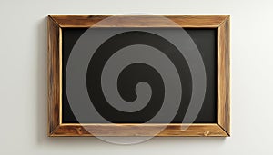 Realistic Wooden Rectangular Natural Frame With Shadow