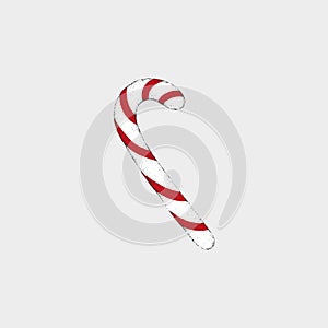 Realistic Xmas candy cane.