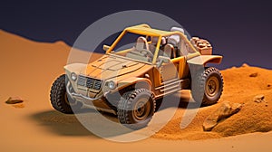 Realistic Yellow Abiton Car Miniature For Tabletop Wargaming