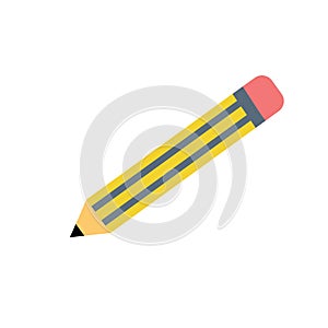 Pencil. Flat Design vector icon.