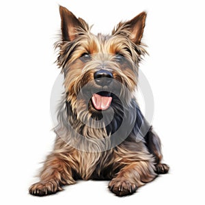 Realistic Yorkshire Terrier Png Illustration With Clean And Simple Design