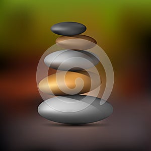 Realistic Zen stone tower