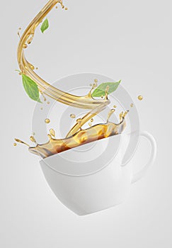 realistics tea leaf extract with tea splash