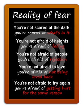 Reality of fear