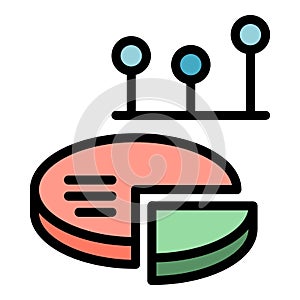 Realization chart icon vector flat