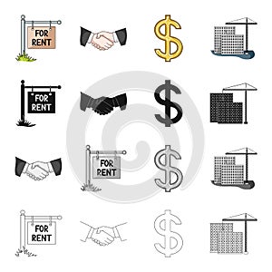 Realtor, biz, occupancy and other web icon in cartoon style.Purchase, sale, office, icons in set collection. photo