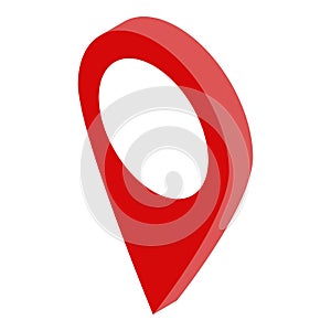 Realtor gps pin map icon, isometric style