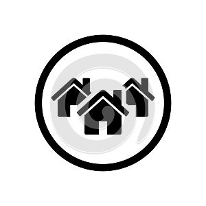 Realty diagram icon vector. corporation illustration sign. apartment symbol.