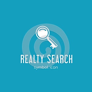 Realty Search Vector Concept Symbol Icon or Logo
