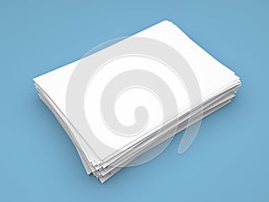 Ream of white paper sheets