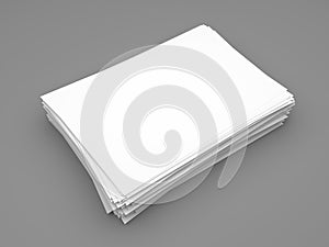 Ream of white paper sheets photo