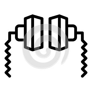 Reanimate defibrillator icon, outline style