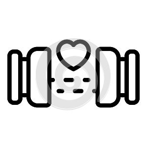 Reanimate heart icon, outline style