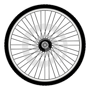 Rear bicycle wheel with spiked bicycle tire