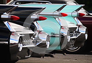 Rear of Cadillacs