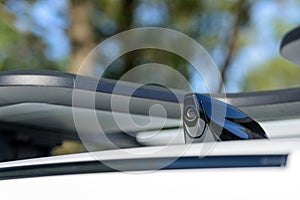 Rear camera on the rooftop of car to avoid accident from backward when drive back