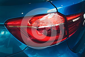 rear car auto in details backlight tail light lamp.