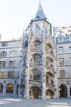 Rear of City Hall Munich with staircase