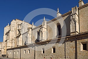 Rear facade of the cathedral of Palencia, Castilla y Leon, Spain