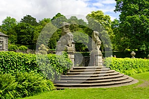 Rear gateway to the formal gardens of Pollok House, in Pollok Es