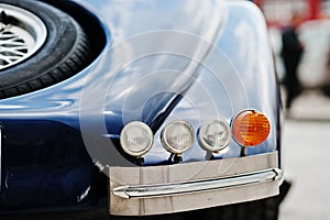 Rear headlights of old classic car