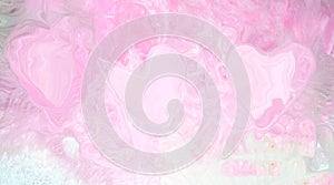 rear illustration of pink hearts on a pink background abstraction barely visible